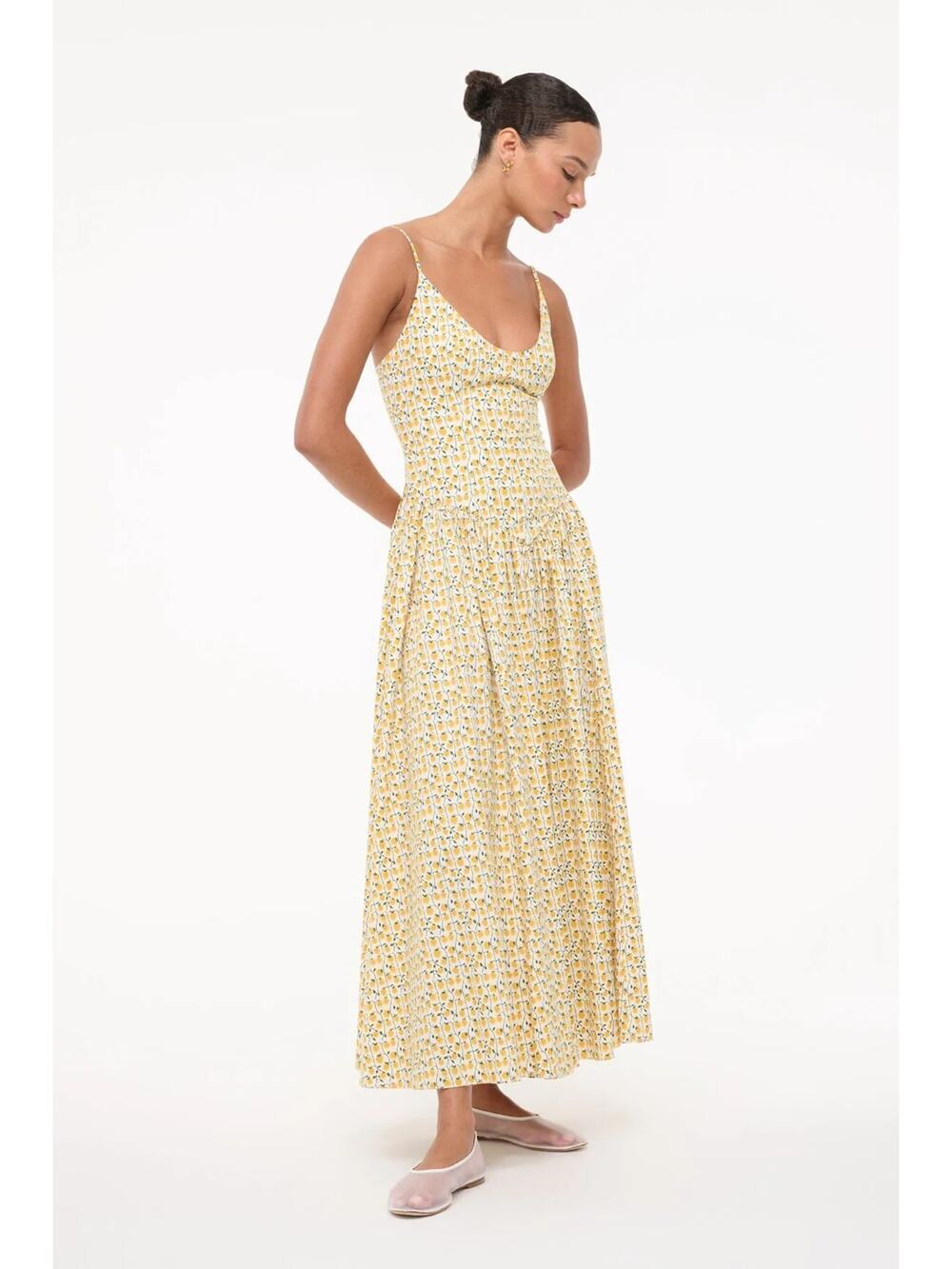 Staud Yellow Dena Dress Size 2
